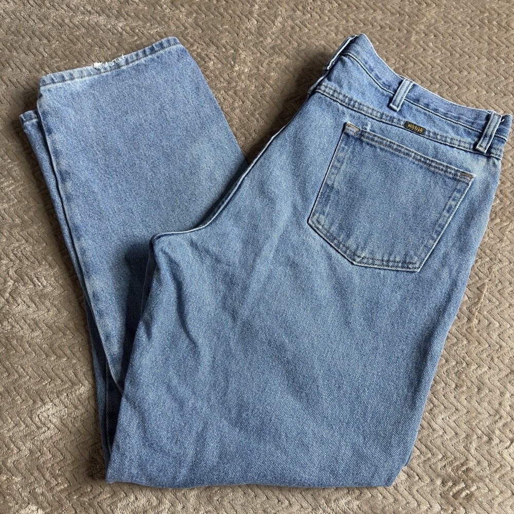 Rustler-Men's Jeans 40 X 32 Relaxed Fit-Straight Leg- Light Wash